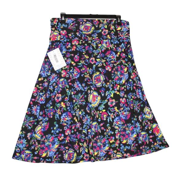 NWT Womens Size XL LuLaRoe Azure A-line skirt with a Floral‎ pattern - Picture 1 of 7